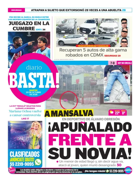 Portada de Basta! (Contraportada)
