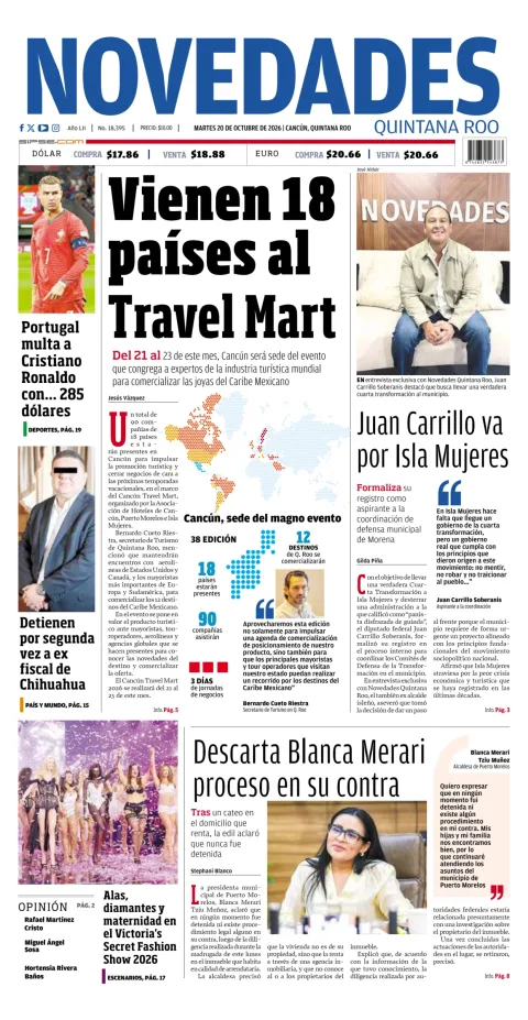 Portada de Novedades Quintana Roo