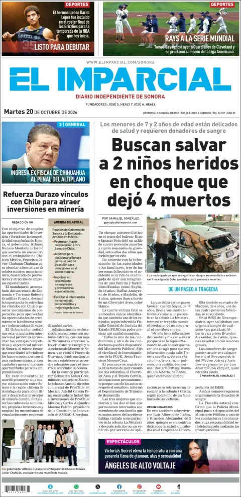 Portada de El Imparcial