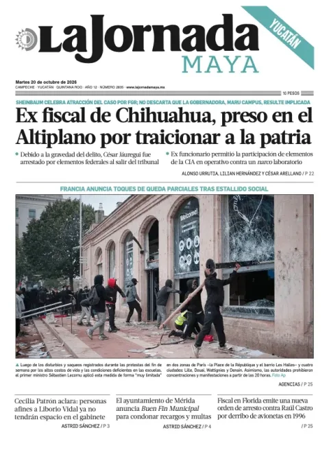 Portada de La Jornada Maya Yucatán