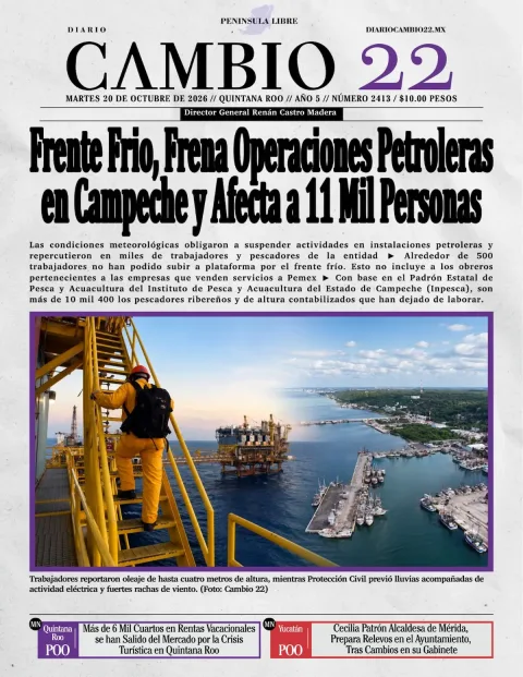 Portada de Diario Cambio 22 (Contraportada)