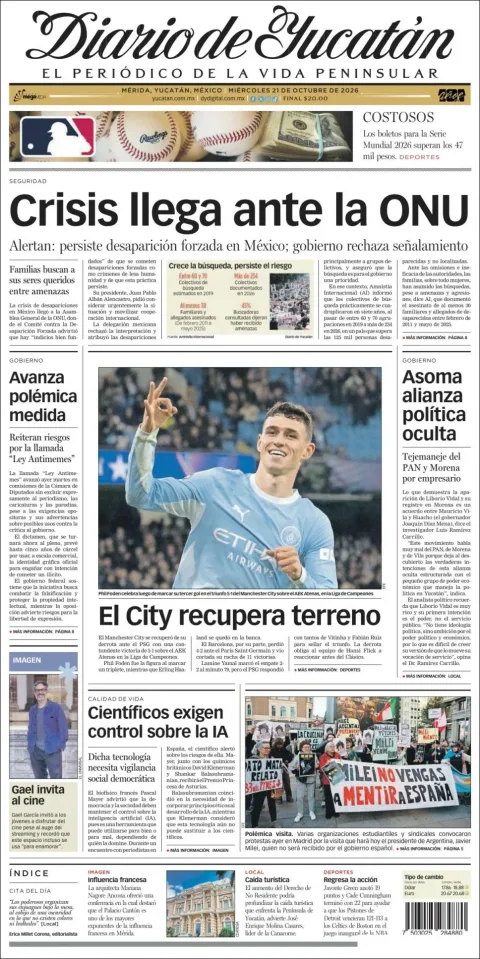 Portada de Diario de Yucatán