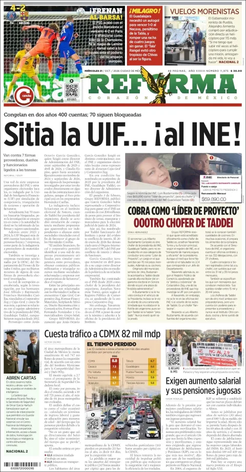 Portada de Reforma