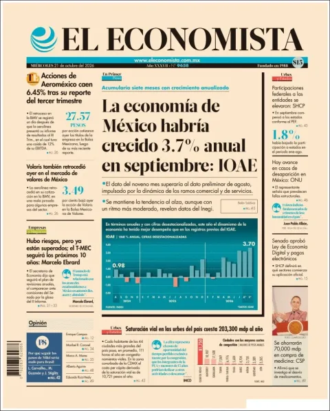 Portada de El Economista