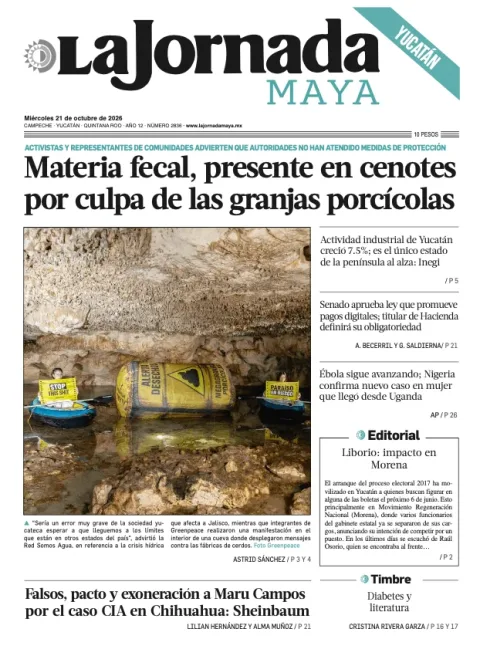 Portada de La Jornada Maya Yucatán