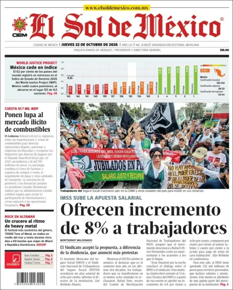 Portada de El Sol de México