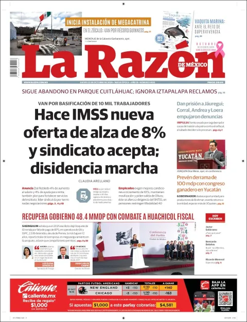 Portada de La Razón