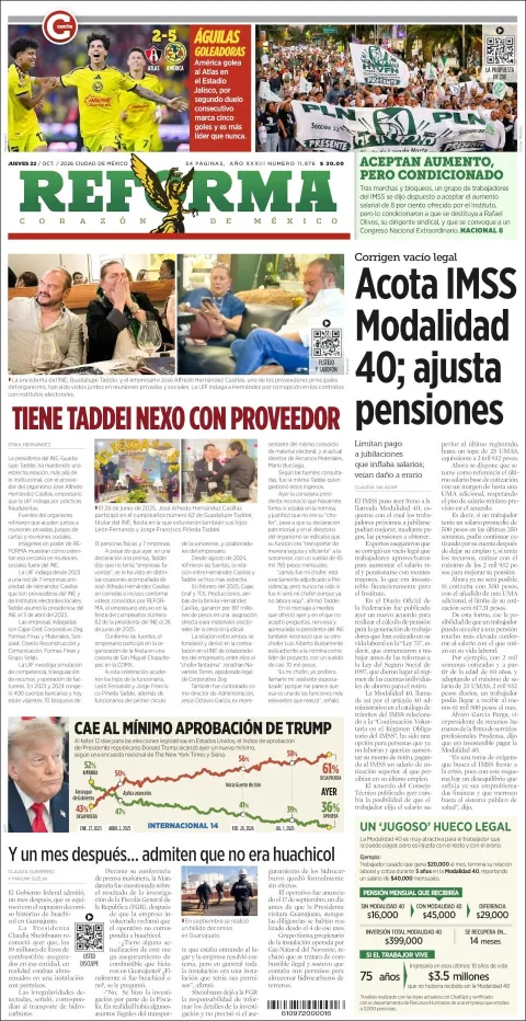 Portada de Reforma