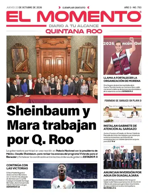 Portada de El Momento Quintana Roo