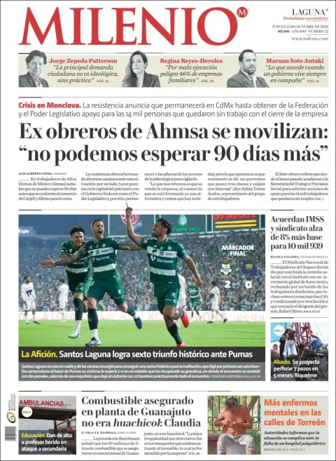 Portada de Milenio Laguna