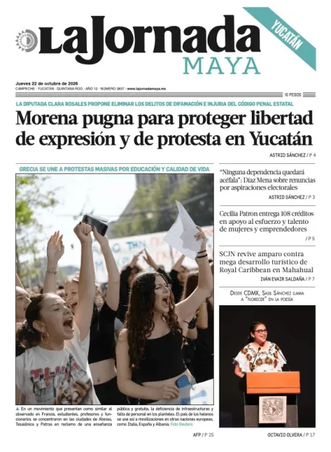 Portada de La Jornada Maya Yucatán