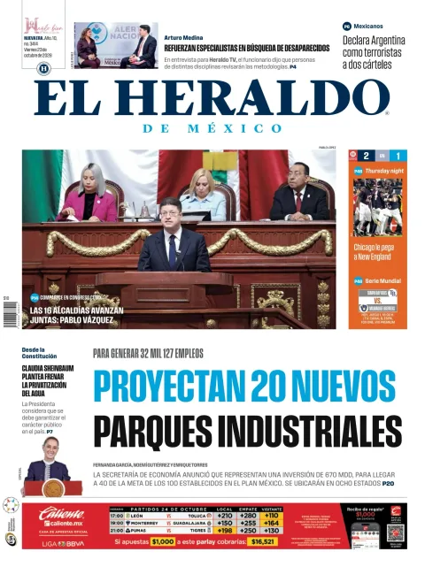 Portada de El Heraldo de México