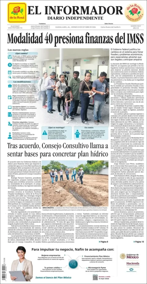 Portada de El Informador