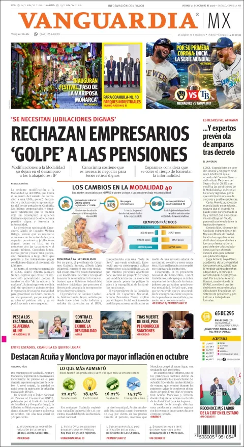 Portada de Vanguardia