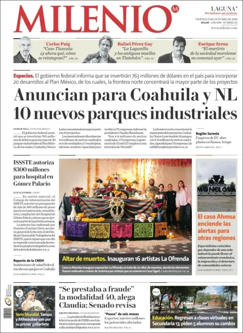 Portada de Milenio Laguna