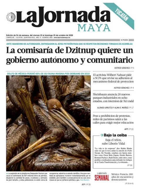 Portada de La Jornada Maya Yucatán