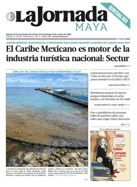 Portada de La Jornada Maya Quintana Roo