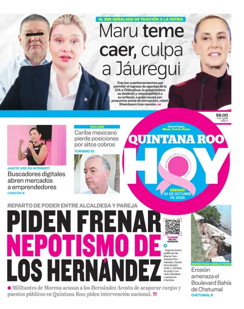 Portada de Quintana Roo Hoy (Portada)