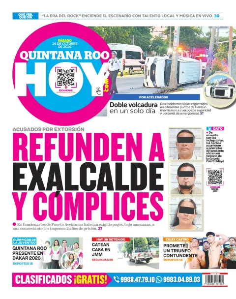 Portada de Quintana Roo Hoy (Contraportada)