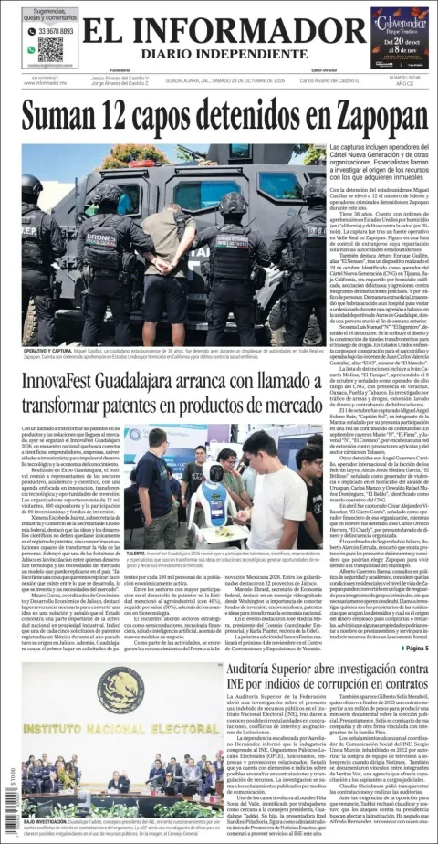 Portada de El Informador