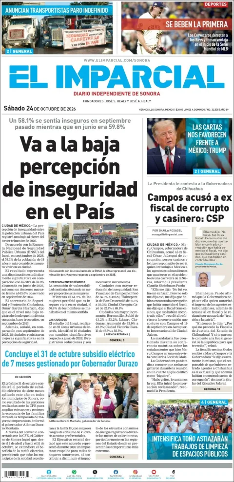 Portada de El Imparcial