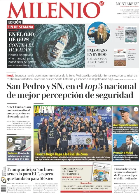 Portada de Milenio Monterrey