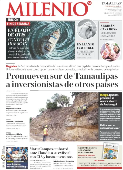 Portada de Milenio Tamaulipas