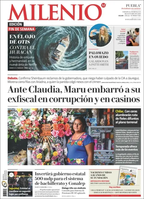 Portada de Milenio Puebla