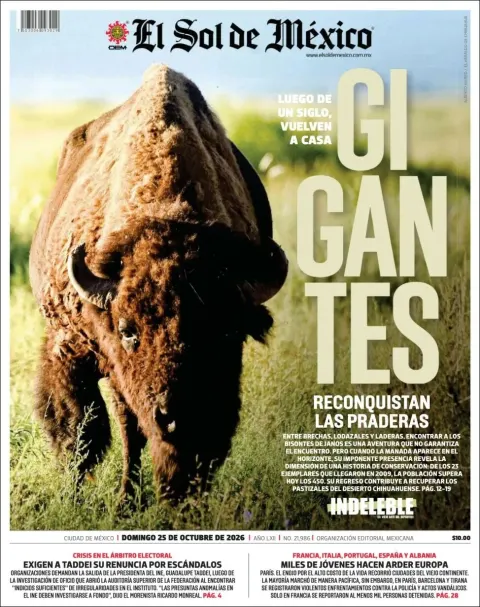 Portada de El Sol de México