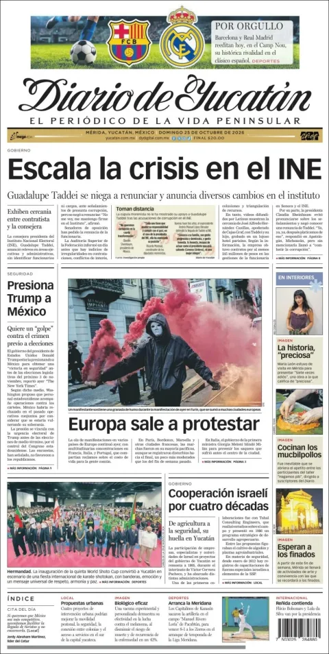 Portada de Diario de Yucatán