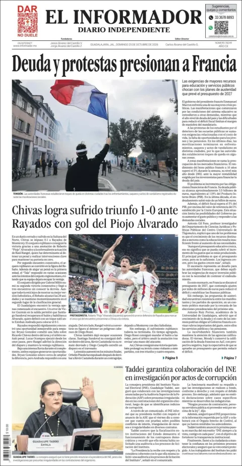 Portada de El Informador