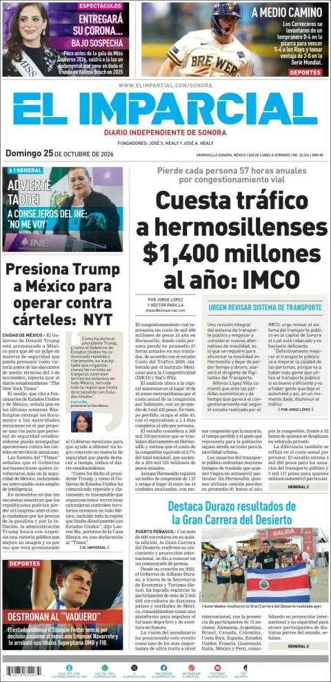 Portada de El Imparcial