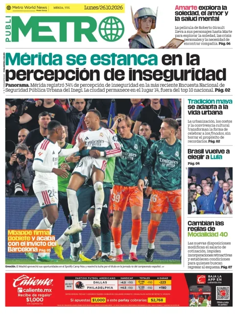 Portada de Publimetro Mérida