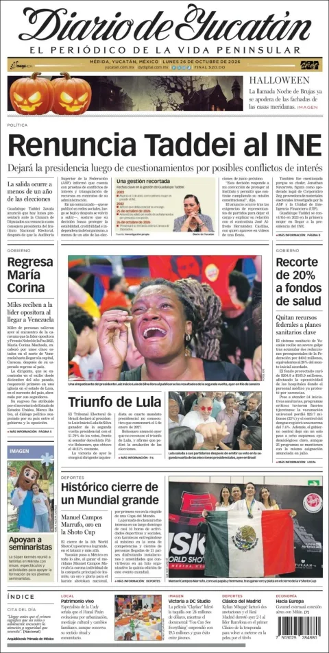 Portada de Diario de Yucatán