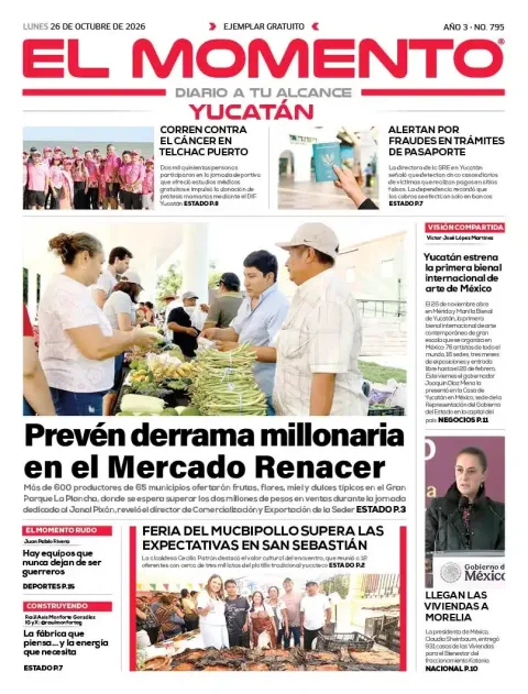 Portada de El Momento Yucatán