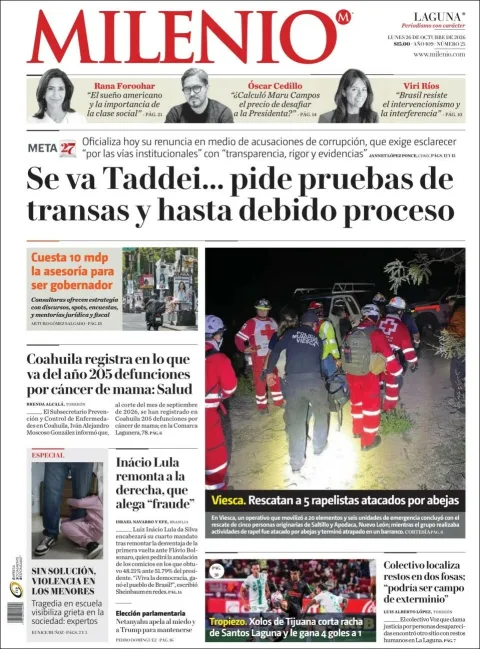 Portada de Milenio Laguna