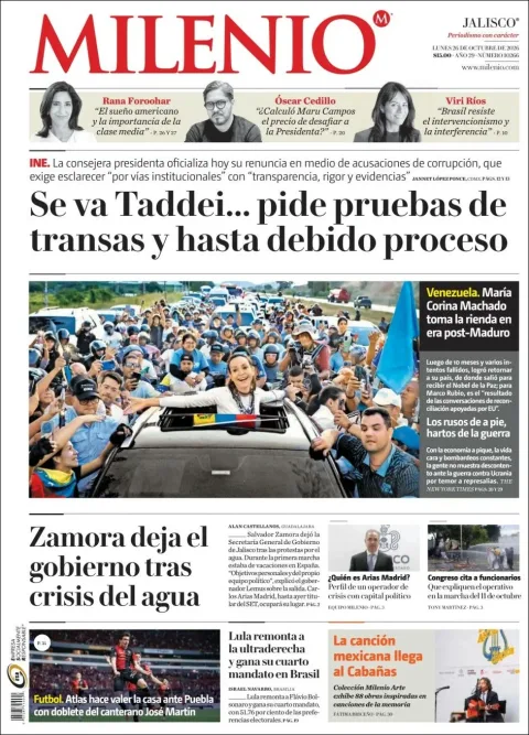 Portada de Milenio Jalisco