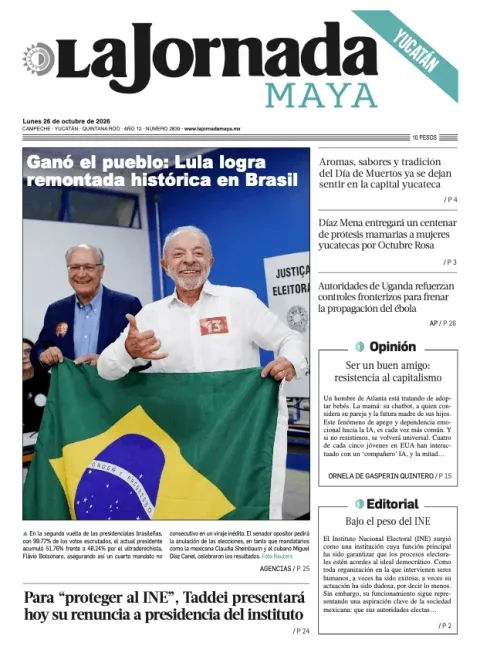 Portada de La Jornada Maya Yucatán