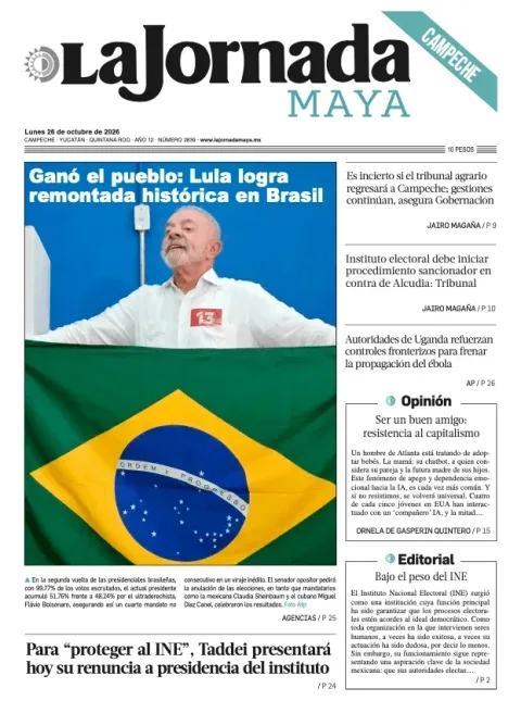 Portada de La Jornada Maya Campeche