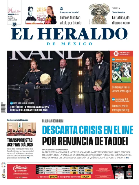 Portada de El Heraldo de México