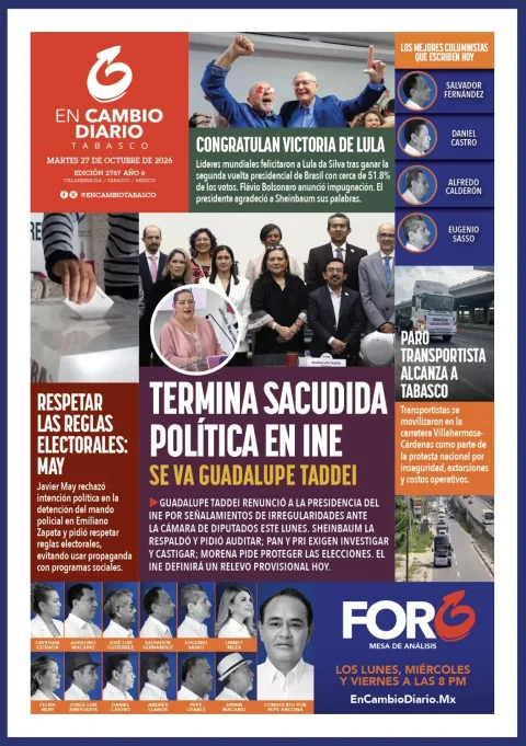 Portada de En Cambio - Tabasco (Contraportada)