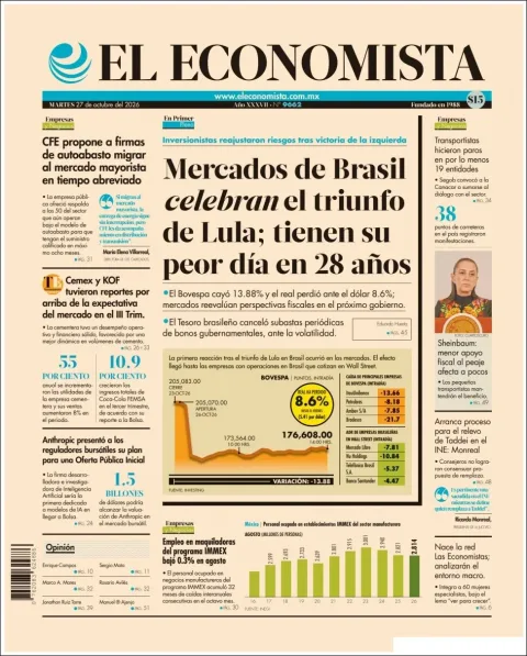 Portada de El Economista