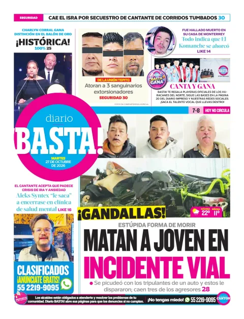 Portada de Basta! (Contraportada)