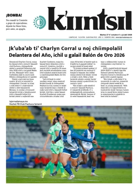 Portada de La Jornada - Kiintsil