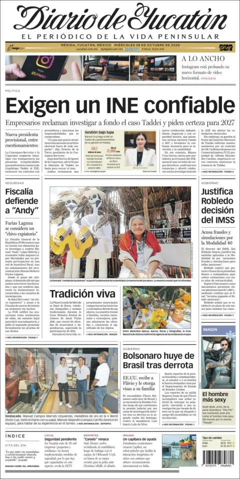 Portada de Diario de Yucatán