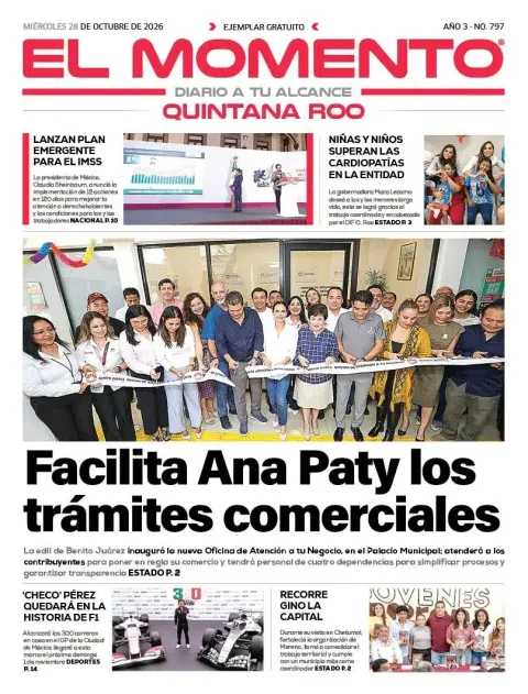 Portada de El Momento Quintana Roo