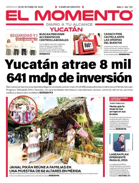 Portada de El Momento Yucatán