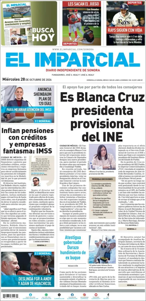 Portada de El Imparcial