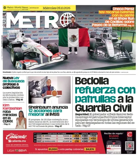 Portada de Publimetro Morelia