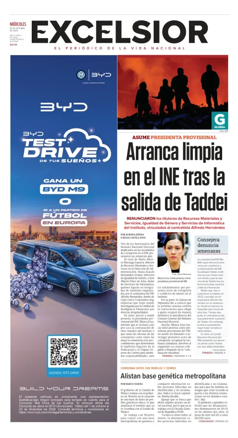 Portada de Excélsior